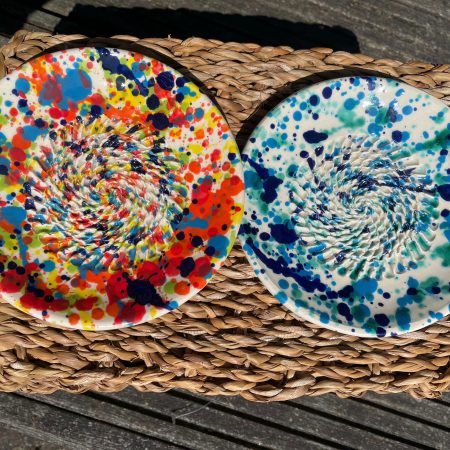 Mediterrane Keramik Reibe - Konfetti