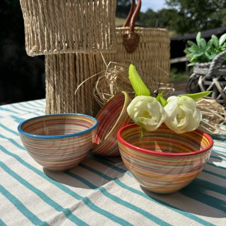 Multicolor Keramik Bowle & Müsli,-& Joghurtschalen