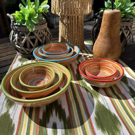 Mediterrane Keramik Tapas-Dip,-Salatschalen Multicolor