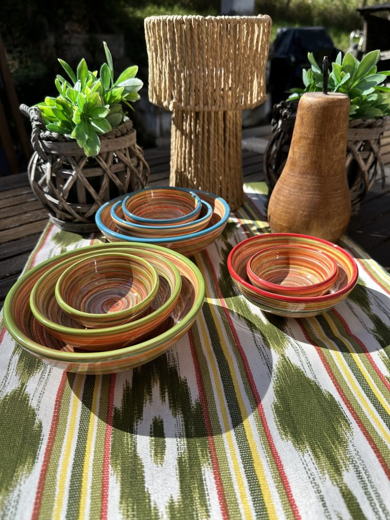 Mediterrane Keramik Tapas-Dip,-Salatschalen Multicolor