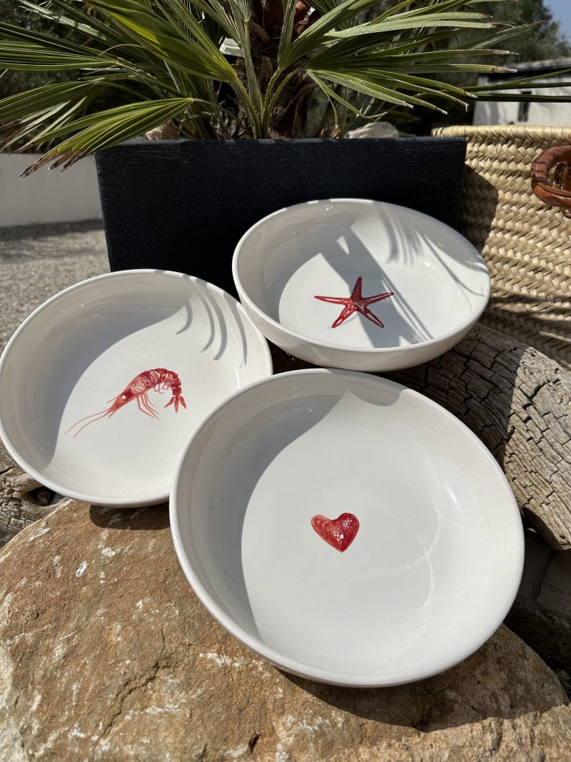 Keramik Salatschalen Rot/Weiß mit Motiv ❤️ – Bild 7