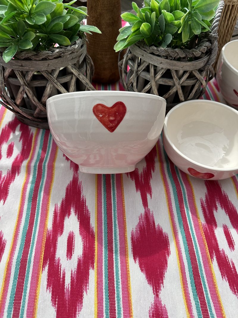 Keramik Salatschalen Rot/Weiß mit Motiv ❤️ – Bild 4