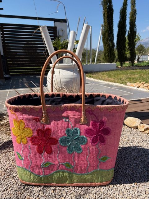 🌴 Bunte XL Korbtasche/Markt-,Strandtasche