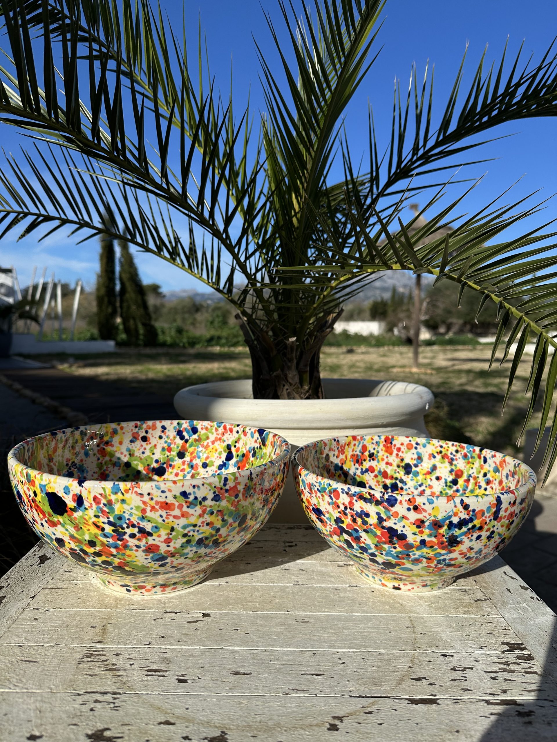 *Bestseller-🥳 Keramik Hohe Schüsseln Konfetti Serie - ❤️ – Bild 4