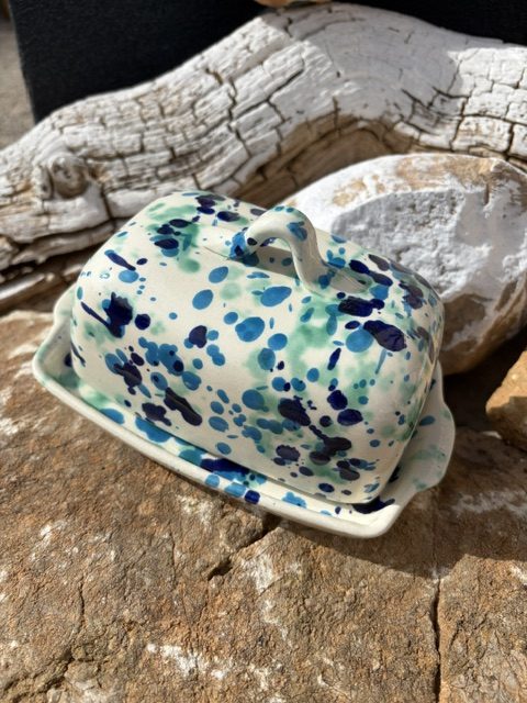 Mediterrane Keramik Butterdose - Konfetti Serie – Bild 2